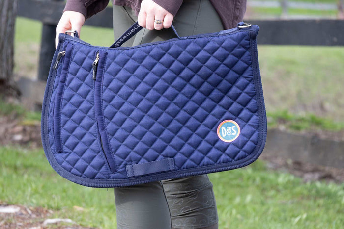 14 inch equestrian laptop bag interior detail