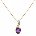 Amethyst and Diamond Pendant