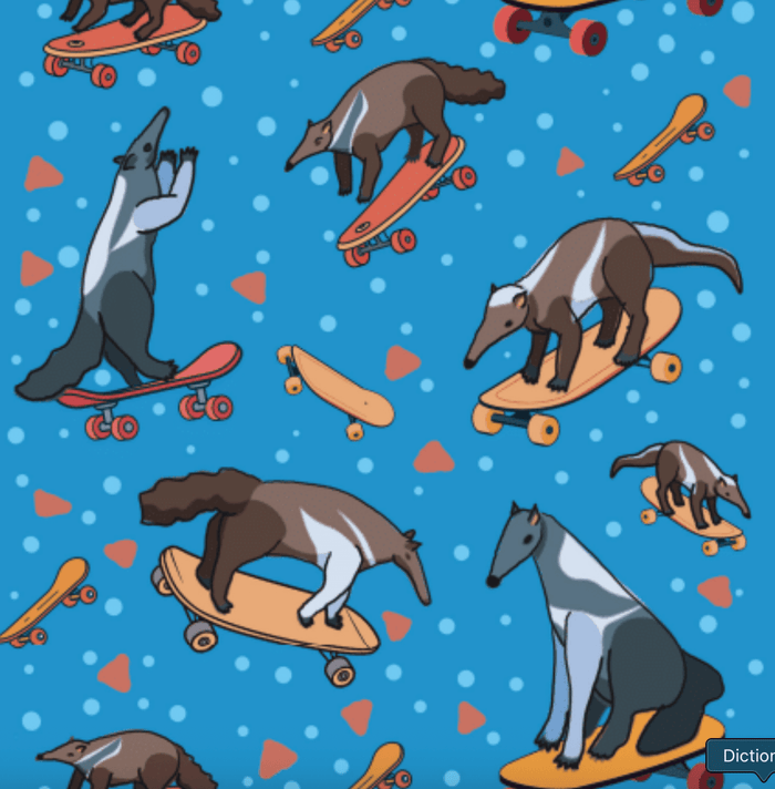Anteaters Ollie Pair & a Spare equestrian boot socks, showing the full pattern layout