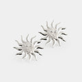 Aurora Diamond Earrings in Silver