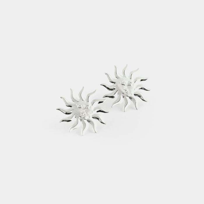 Aurora Diamond Earrings in Silver