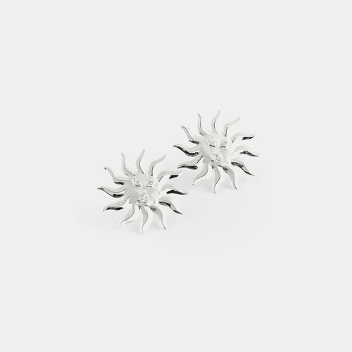 Aurora Diamond Earrings in Silver