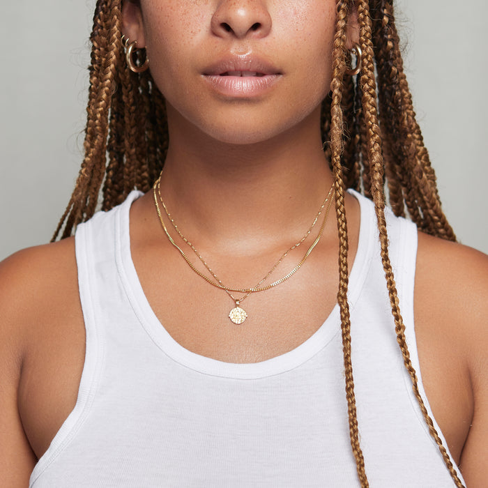 Baby Zodiac Combo Necklace in Gold for Her