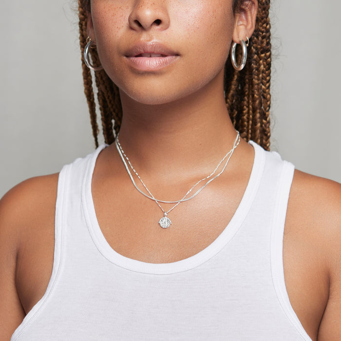 Baby Zodiac Combo Necklace in Silver for Her