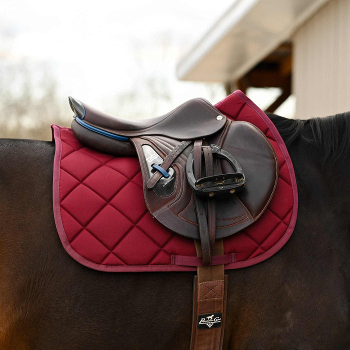 Burgundy all-purpose saddle pad with solid burgundy, by Dreamers & Schemers