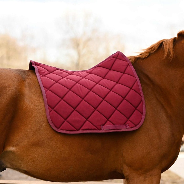 Burgundy all-purpose saddle pad, additional view, by Dreamers & Schemers