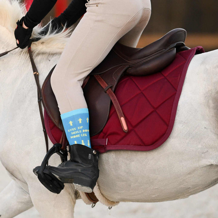 Burgundy all-purpose saddle pad, additional view, by Dreamers & Schemers
