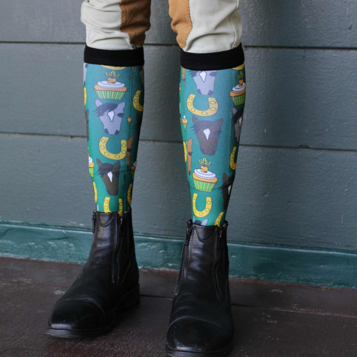 Carrot Cake Pair & a Spare equestrian boot socks, by Dreamers & Schemers