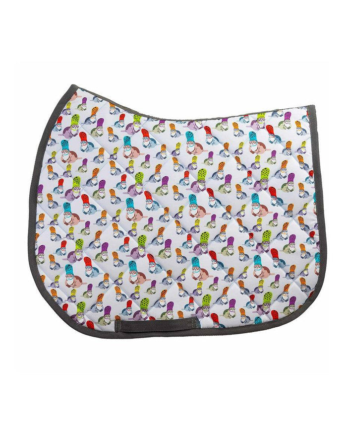 Croc Cat all-purpose saddle pad with crocodile cat mashup, by Dreamers & Schemers