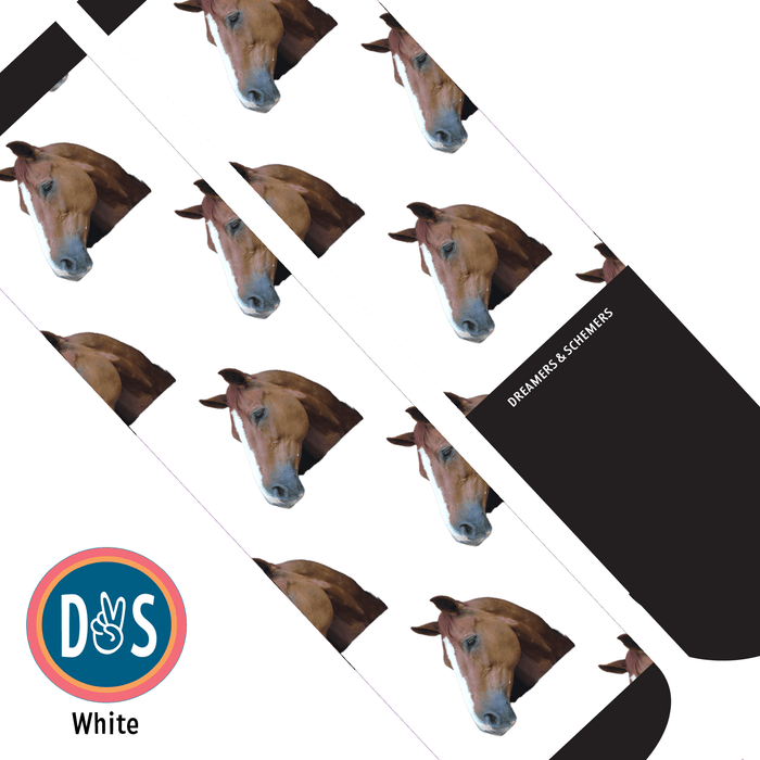 Favorite Color + Photo custom photo equestrian boot socks, additional view
