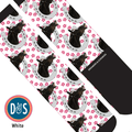 Horseshoes & Pinky Petals custom photo equestrian boot socks, additional view