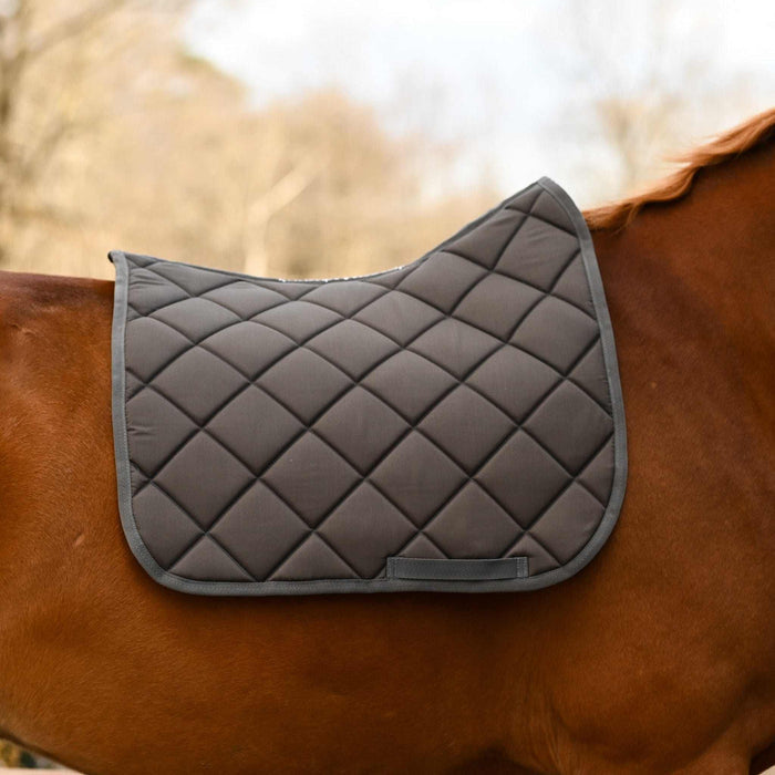 Dark Gray all-purpose saddle pad, alternate angle, by Dreamers & Schemers