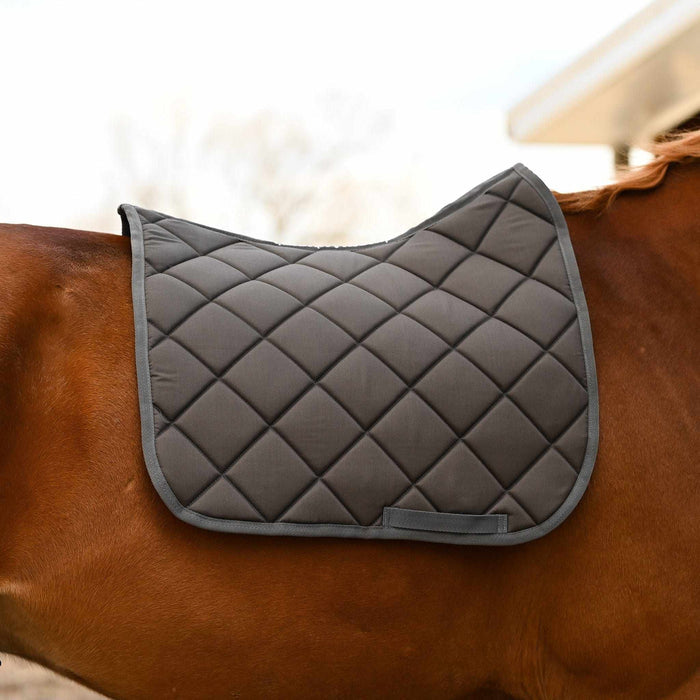 Dark Gray all-purpose saddle pad, showing the full pattern layout, by Dreamers & Schemers
