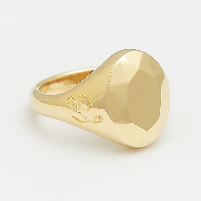Diamond Signet Ring in Gold