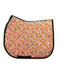 Dino Nuggies all-purpose saddle pad with dinosaur chicken nuggets, by Dreamers & Schemers