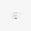 Due Diamond Ring Combo in Silver