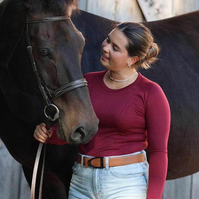 Equitation Tech Long Sleeve Top, additional view, equestrian apparel by Dreamers & Schemers