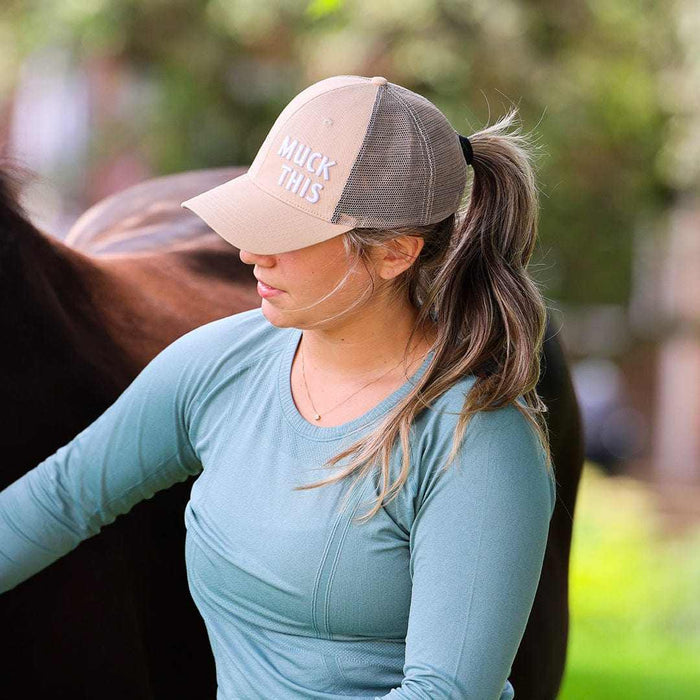 Equitation Tech Long Sleeve Top, alternate angle, equestrian apparel by Dreamers & Schemers