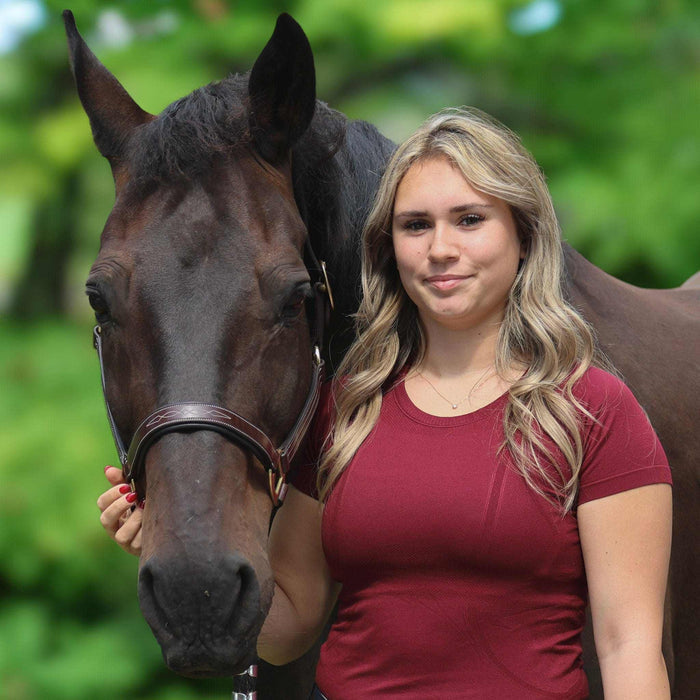 Equitation Tech Short Sleeve Top, alternate angle, equestrian apparel by Dreamers & Schemers