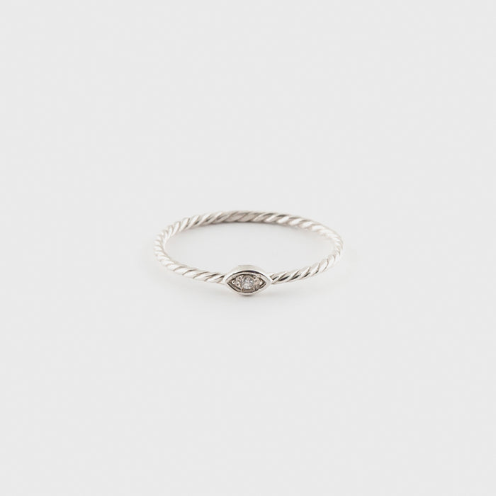 Eye of Horus Braided Ring in Gold