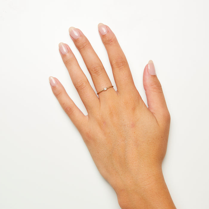 Eye of Horus Braided Ring in Gold