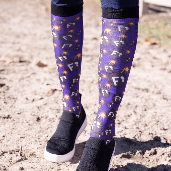 F Bomb Pair & a Spare equestrian boot socks, by Dreamers & Schemers