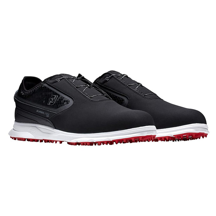 FootJoy Superlites XP BOA Spikeless Golf Shoes Previous Season Style Black/White/Red - 23 Men