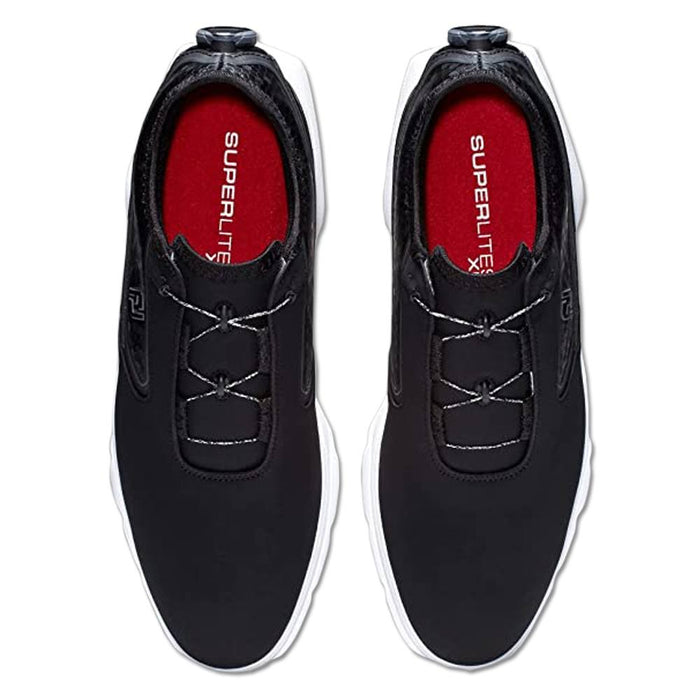 FootJoy Superlites XP BOA Spikeless Golf Shoes Previous Season Style Black/White/Red - 23 Men