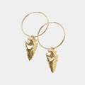 Frida Spearhead Hoops in Gold