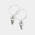 Frida Spearhead Hoops in Silver