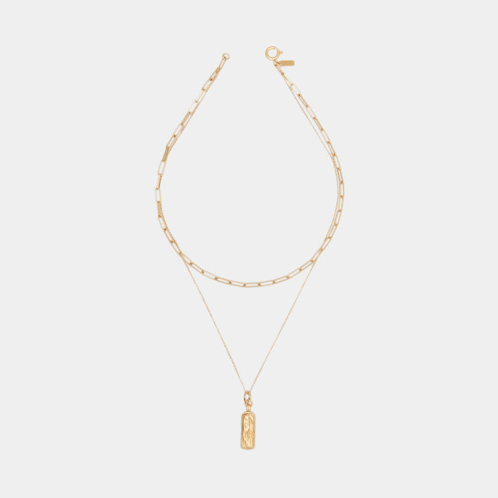Golden Coulée Necklace Combo in Gold