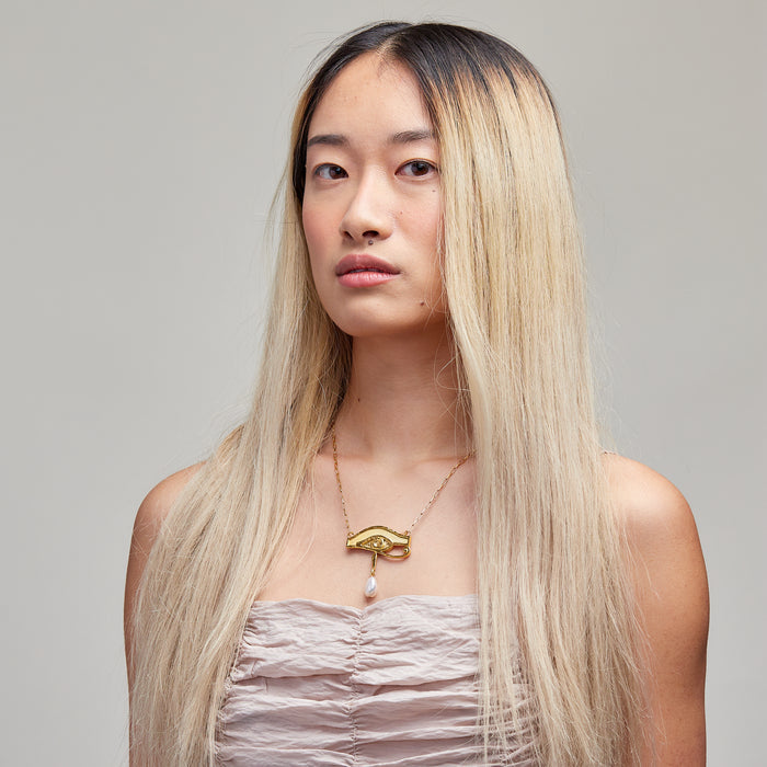 Golden Maryam Pearl Necklace