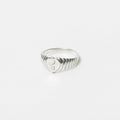 Heart Signet Ring in Silver