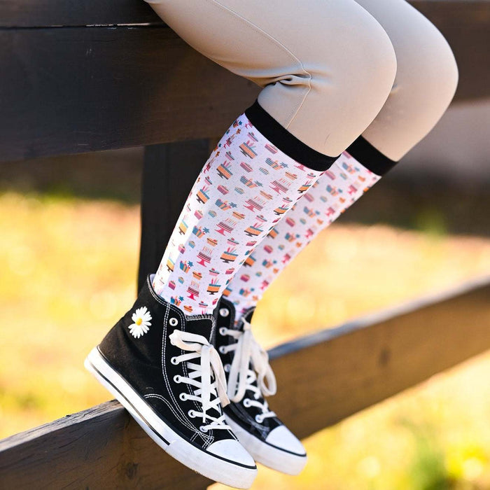 Birthday equestrian boot socks, additional view