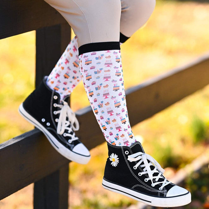 Birthday equestrian boot socks, additional view