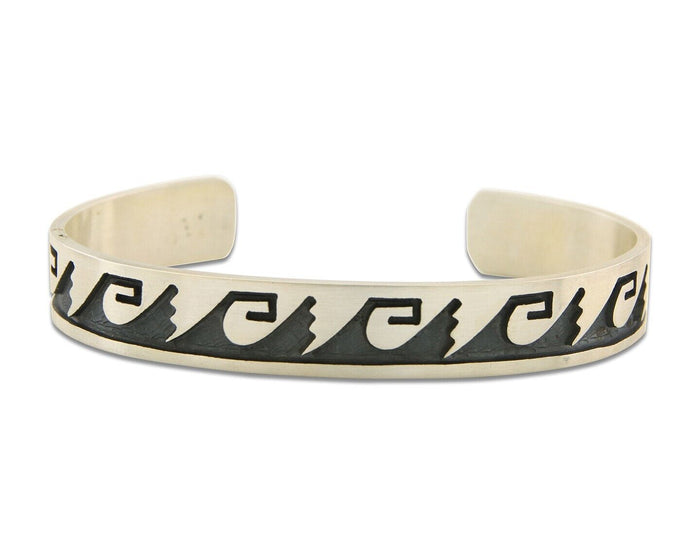 Hopi Bracelet 925 Silver Handmade Signed Darren Seweyestewa C.80's