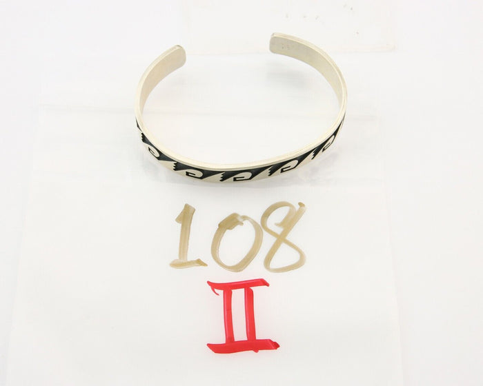 Hopi Bracelet 925 Silver Handmade Signed Darren Seweyestewa C.80's