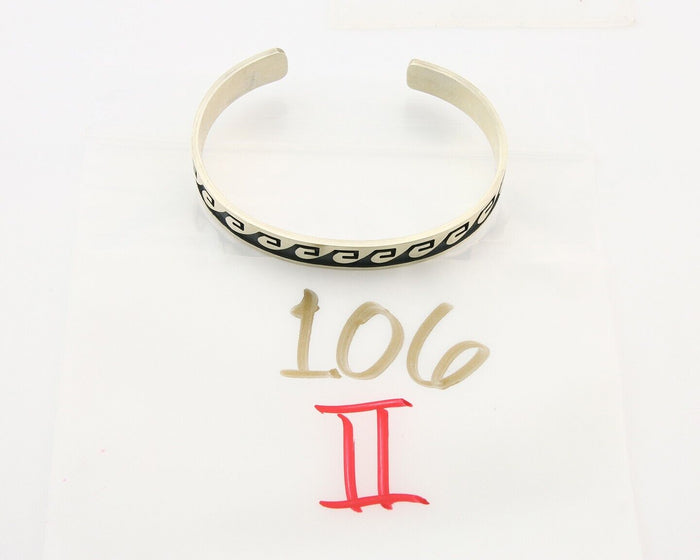 Hopi Bracelet 925 Silver Handmade Signed Darren Seweyestewa C.80's