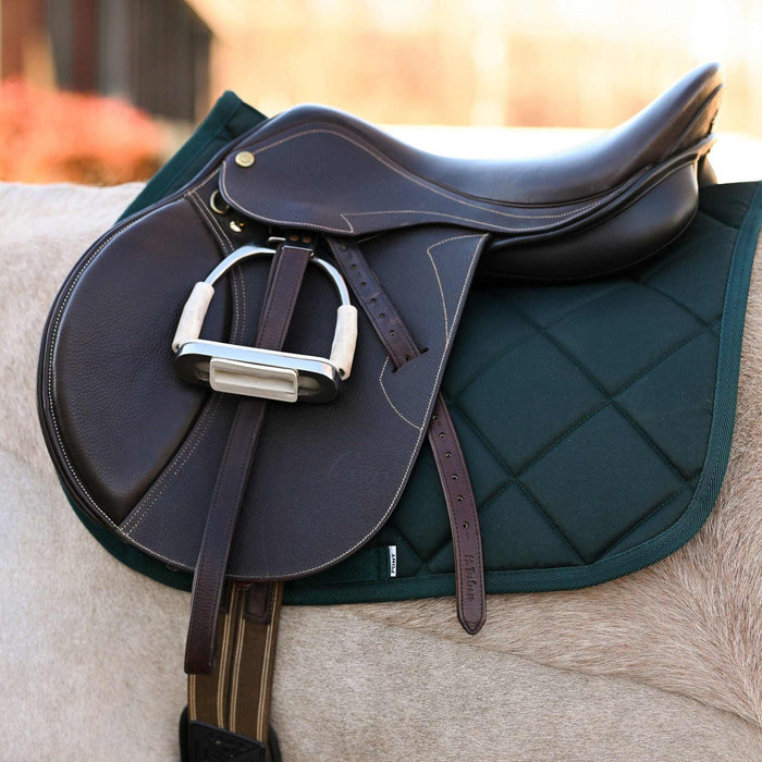 Hunter Green all-purpose saddle pad, alternate angle, by Dreamers & Schemers