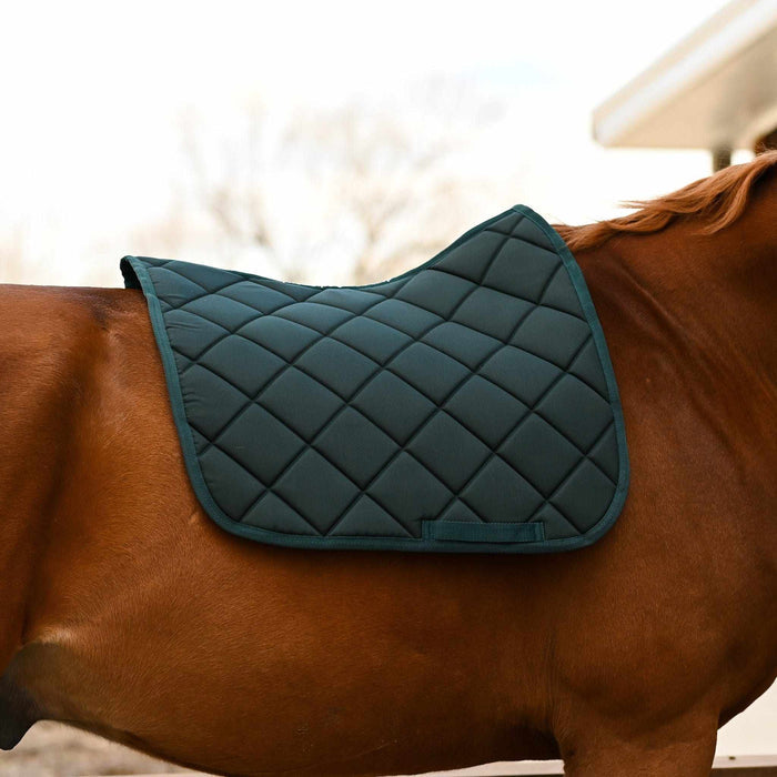 Hunter Green all-purpose saddle pad, showing the full pattern layout, by Dreamers & Schemers
