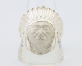 Indian Chief Ring 925 Sterling Silver SOLID CAST 925 STERLING SILVER Size 11.25