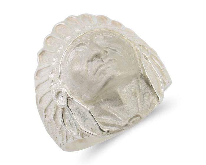 Indian Chief Ring 925 Sterling Silver SOLID CAST 925 STERLING SILVER Size 11.25