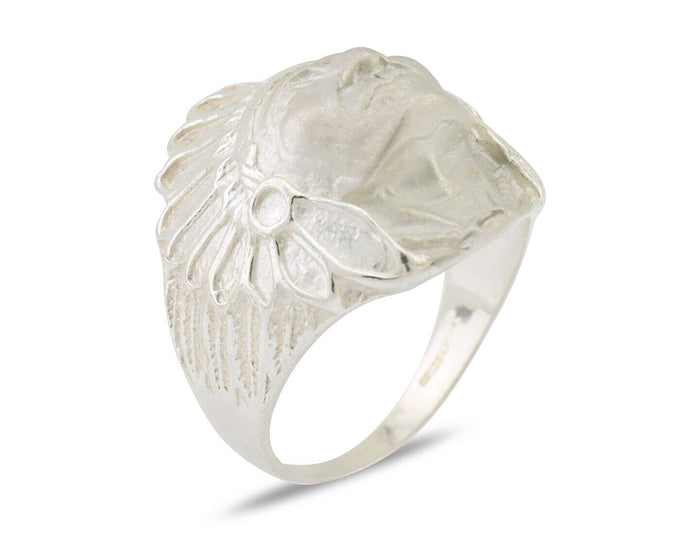 Indian Chief Ring 925 Sterling Silver SOLID CAST 925 STERLING SILVER Size 11.25