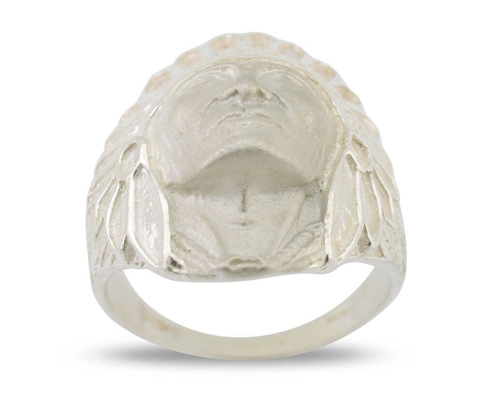 Indian Chief Ring 925 Sterling Silver SOLID CAST 925 STERLING SILVER Size 11.25