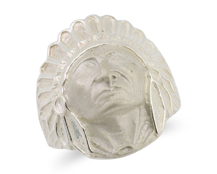 Indian Chief Ring 925 Sterling Silver SOLID CAST 925 STERLING SILVER Size 11.75