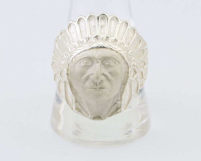 Indian Chief Ring 925 Sterling Silver SOLID CAST 925 STERLING SILVER Size 11