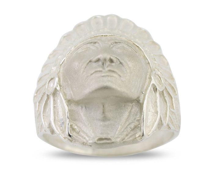 Indian Chief Ring 925 Sterling Silver SOLID CAST 925 STERLING SILVER Size 11