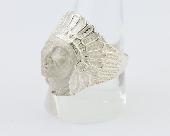 Indian Chief Ring 925 Sterling Silver SOLID CAST 925 STERLING SILVER Size 11