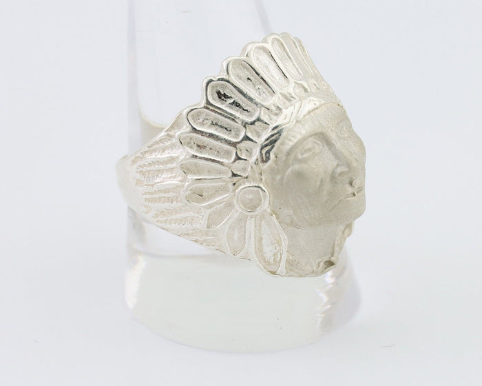 Indian Chief Ring 925 Sterling Silver SOLID CAST 925 STERLING SILVER Size 11