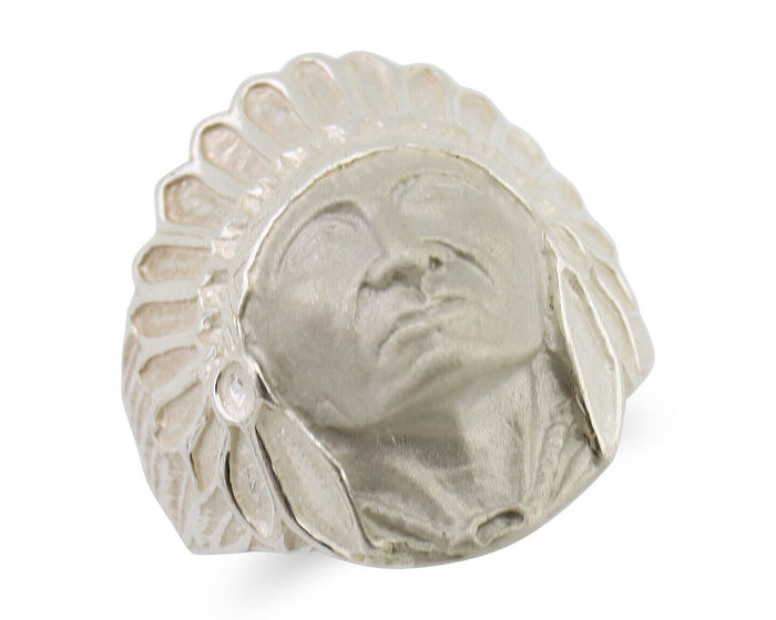 Indian Chief Ring 925 Sterling Silver SOLID CAST 925 STERLING SILVER Size 12.25